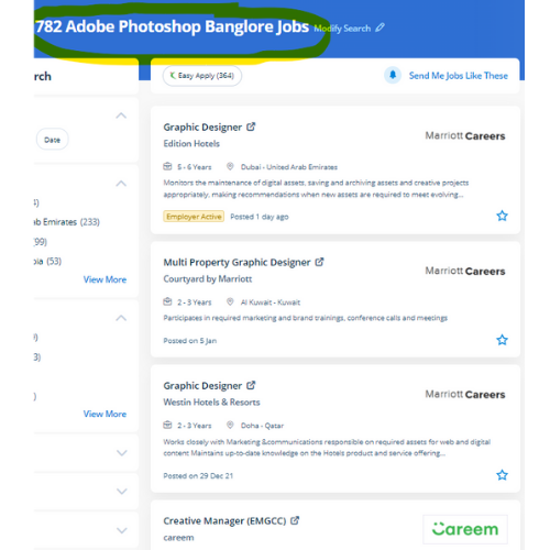 Adobe Photoshop internship jobs in Erode