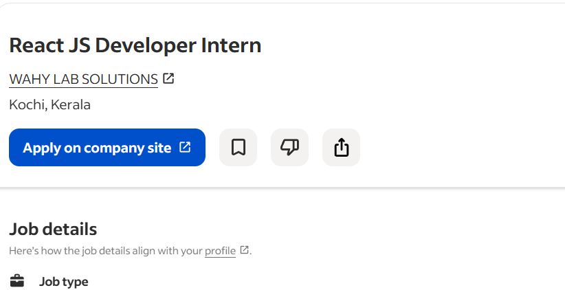 AI, ML & React.js internship jobs in Chennai