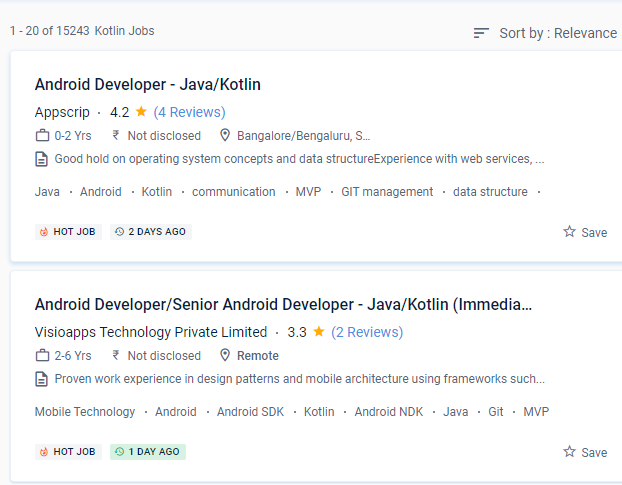 Android internship jobs in Jaipur