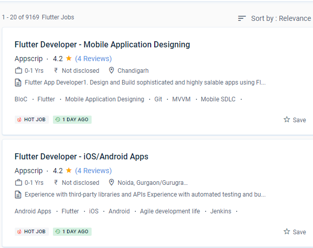 Flutter internship jobs in Agra