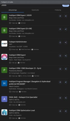 HubSpot CRM internship jobs in Coimbatore