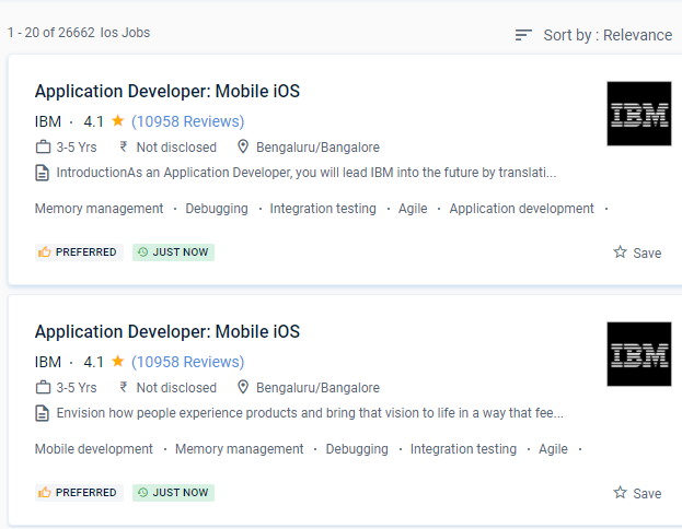 iOS internship jobs in Erode