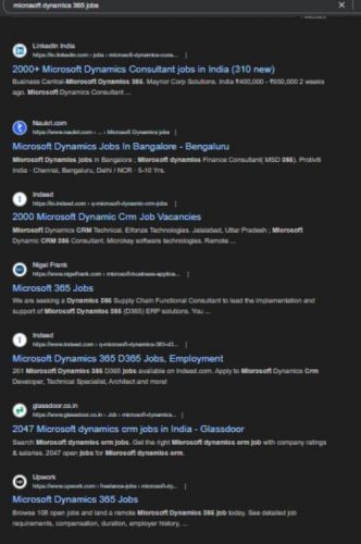 Microsoft Dynamics 365 internship jobs in Erode