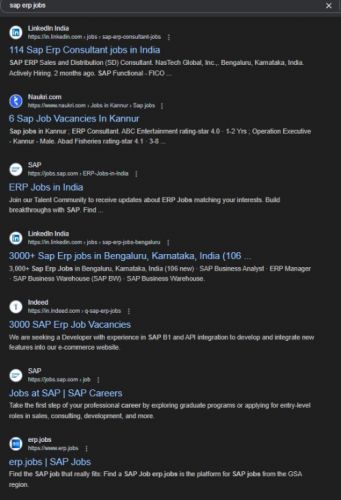SAP ERP internship jobs in Vijayawada