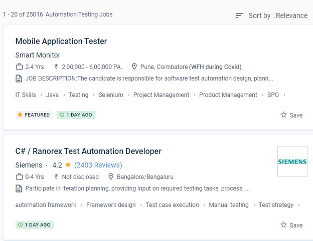 Software Testing (Automation) internship jobs in Delhi