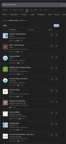 Technical Writing internship jobs in Mumbai